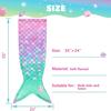 Soft Flannel Mermaid Throw Blanket or Sleeping Bag for Girls Teens - Cozy Four Seasons Warm Gift