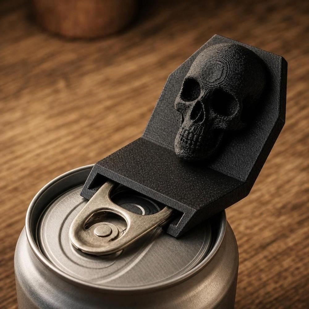 Anti-Slip Halloween Can Opener Durable Kitchen Grip Opener Gothic Skull Opener Outdoor Camping