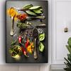 Grains Spices Peppers Spoon Scandinavian Canvas Painting Cuadros Posters and Prints Kitchen Wall Art Food Picture Living Room