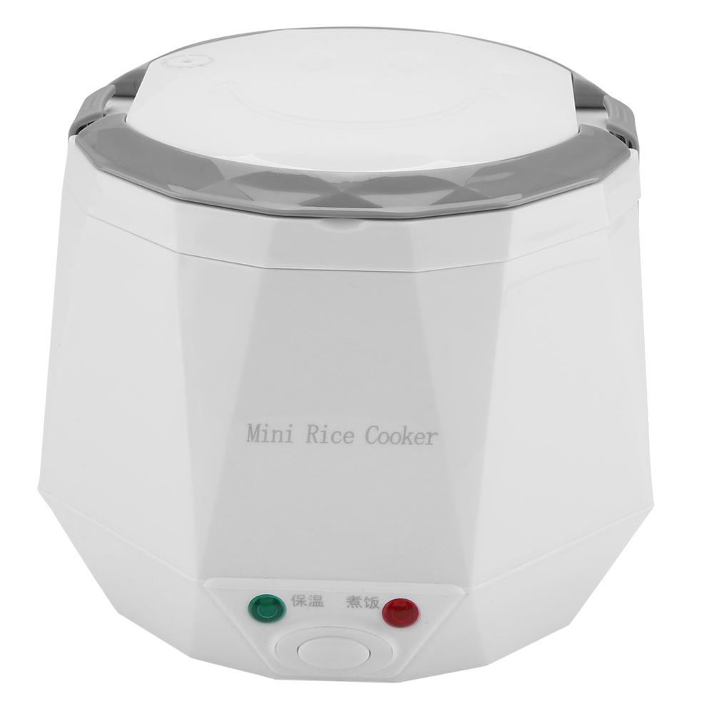 12V 100W 1.3 L Electric Portable Multifunctional Rice Cooker Food Steamer for Car White