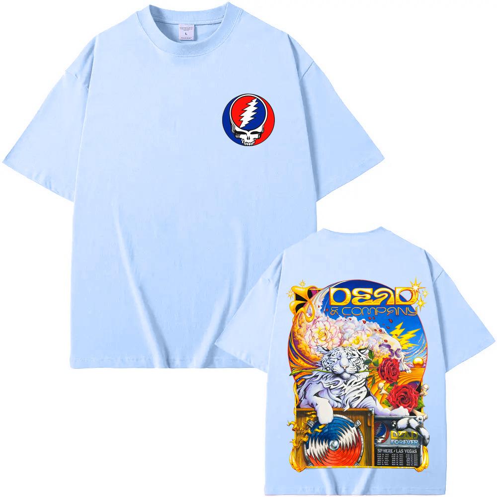 Grateful Dead Band Tshirts Tour 2025 New Graphic Print T-shirts Men Women Fashion Casual Rock Streetwear Cotton Short Sleeve