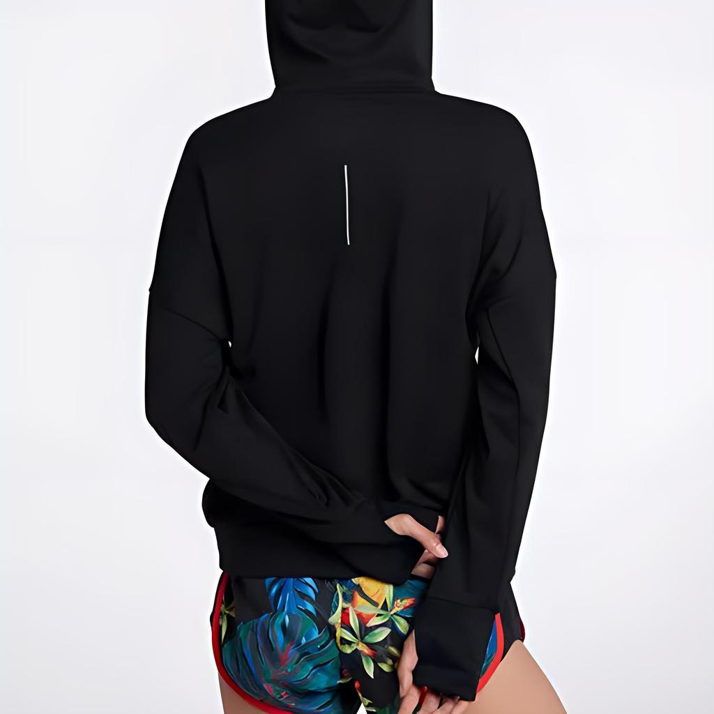 Nike Однотонная спортивная куртка на молнии, быстросохнущая, женские куртки, черный цвет AO0323-010