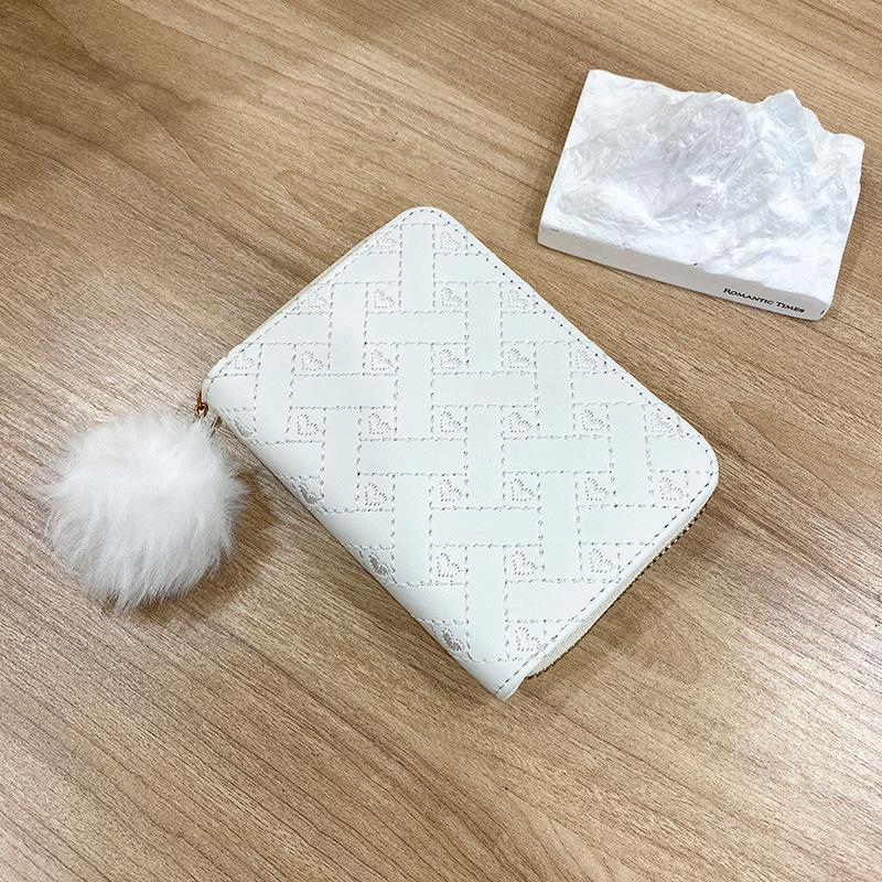 Кошелек женская сумка новая короткая свежая и милая сумочка Hairball Love Wallet