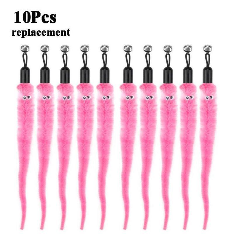 Замените плюшевые аксессуары для кошек, червяков, сменную голову, забавную кошачью палочку, игрушки для домашних животных 5/10/6/11 шт.