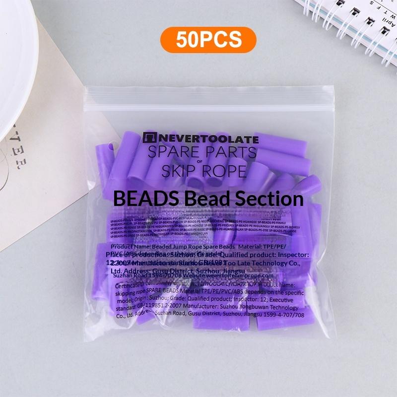 Jump Rope Hard Beads 1 Inch Length 50Pcs Pack for Beaded Skipping Rope Making Replaceable Fitness Training Accessories