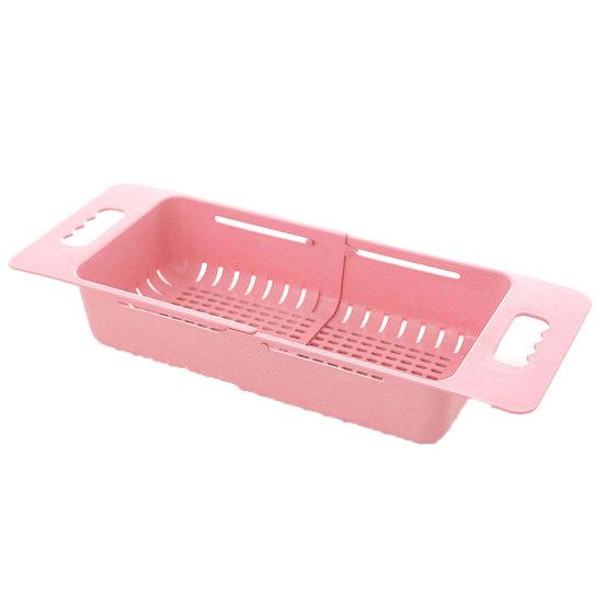 Полая пластиковая кухонная корзина для фруктов, выдвижная овощная корзина, слив для мытья