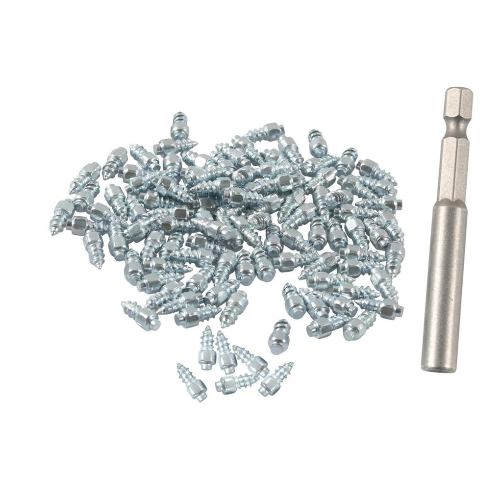 100 Count Tire Studs for Snow And Ice, Carbide Screws Vehicles