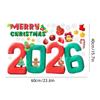 Christmas Glass Stickers 2026 Number Blessings Electrostatic Design Waterproof New Year Decal Festive Decoration
