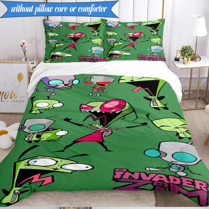 Alien Invasion Pattern 3pcs K-pop music group Bedding set,Ideal for Bedroom, Dormitory,Including Duvet Cover And 2pcs Pillowcases,Fan gifts