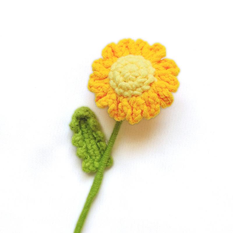 6шт искусственных цветов крючком цветы букет маргариток ручной вязки цветок маргаритки на День святого Валентина День матери день рождения свадьба домашний декор