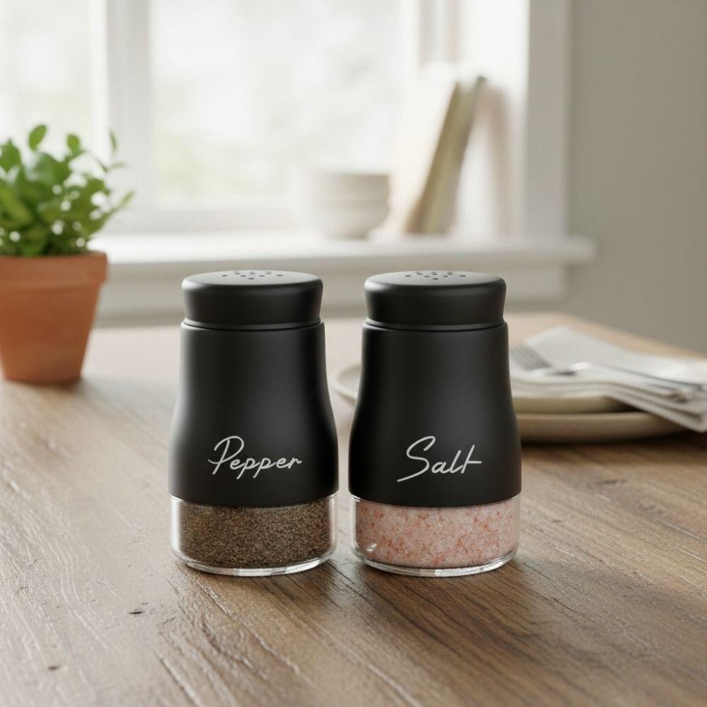 2PCS Leak-proof Salt Pepper Bottle Set Moisture-proof Seasoning Bottle BBQ Seasoning Bottle Chef