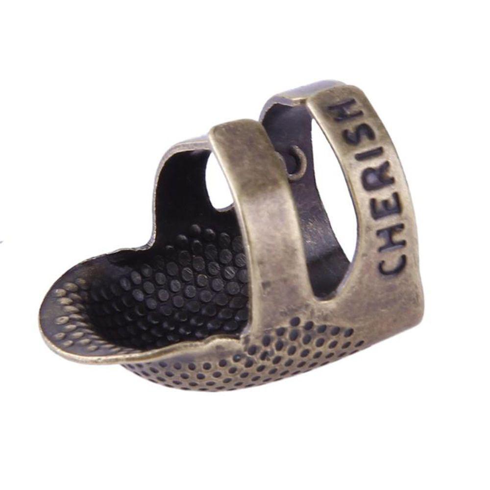 1/10pcs Stitching Tools Vintage Gold DIY Crafts Metal Needle Thimble Antique Ring Finger Protector