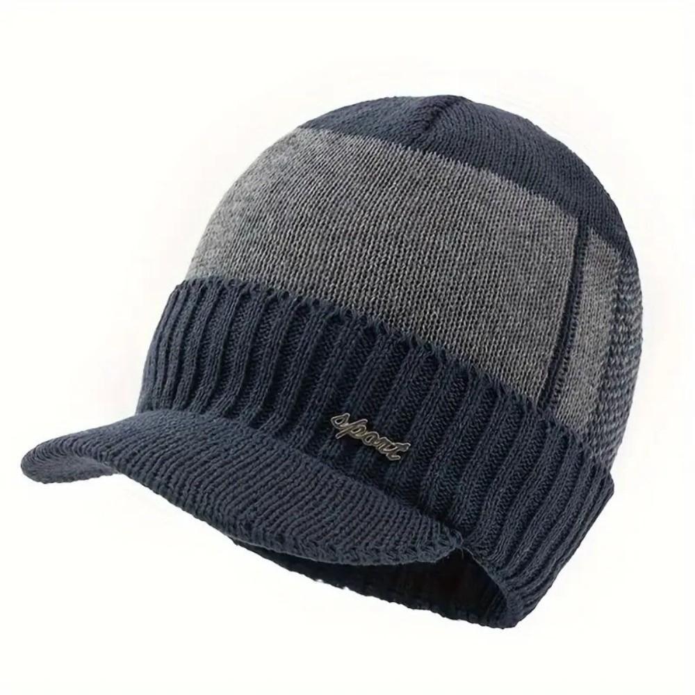 Ear Protection Knit Baseball Cap Thickened Plush Winter Warm Hat New Dad Hat for Men Women