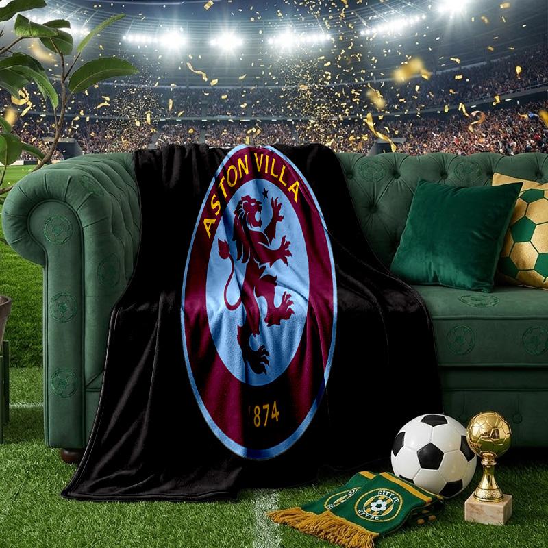 Football Villa Design Throws Blanket Flannel Blankets Plush for Couch Bed Gifts for Men Women Travel picnic blanket Christmas fan gifts