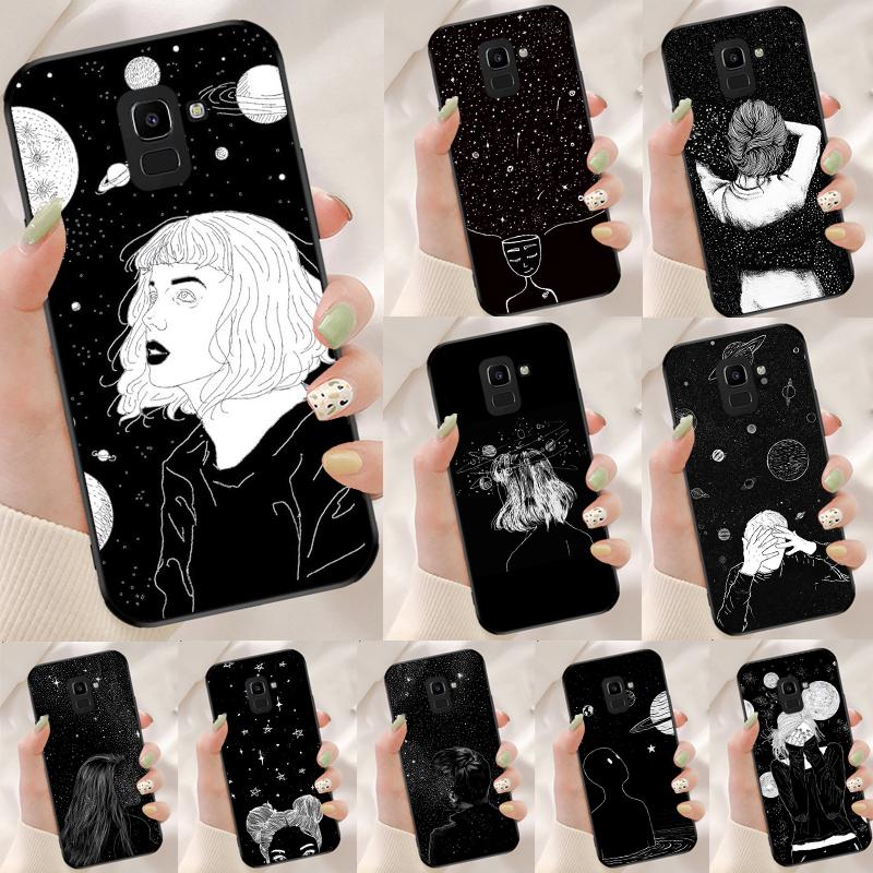 Черно-белый Галактический Эстетичный Чехол Для Samsung Galaxy M14 M34 M54 M20 M06 M16 M12 M13 M15 M35 M55 M33 M53 M21 M31 M32 M52