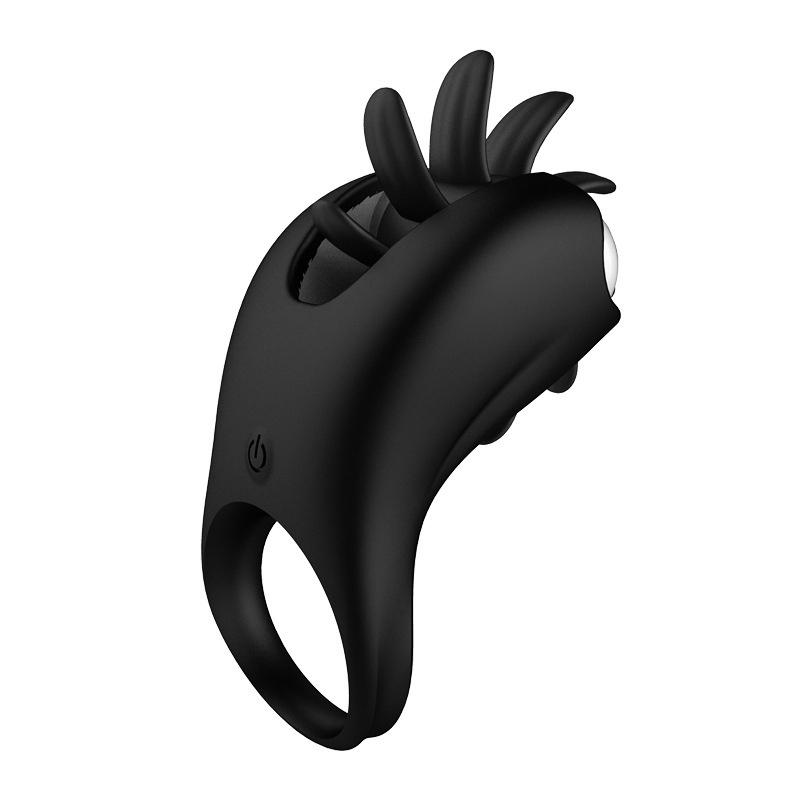 10 режимов вибрации, силиконовые кольца для пениса, вибратор для мужчин, вращение, лизание языка, оральные секс-игрушки для женщин, мастурбация