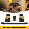 Cross-Border Yellow Canvas Tool Waist Bag: Multi-Functional Electrician & Carpenter Storage with Belt.