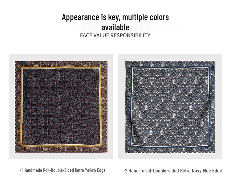 Women's Versatile Autumn Silk Wool Double-Sided Scarf Shawl