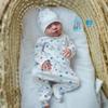 BZDOLL 50 СМ 20 дюймов Спящая Милая Кукла Реборн с 3D Кожей с Видимыми Венами Игрушка для Девочки Виниловые Конечности Тканевое Тело Детское Искусство Коллекционные Куклы Бебе