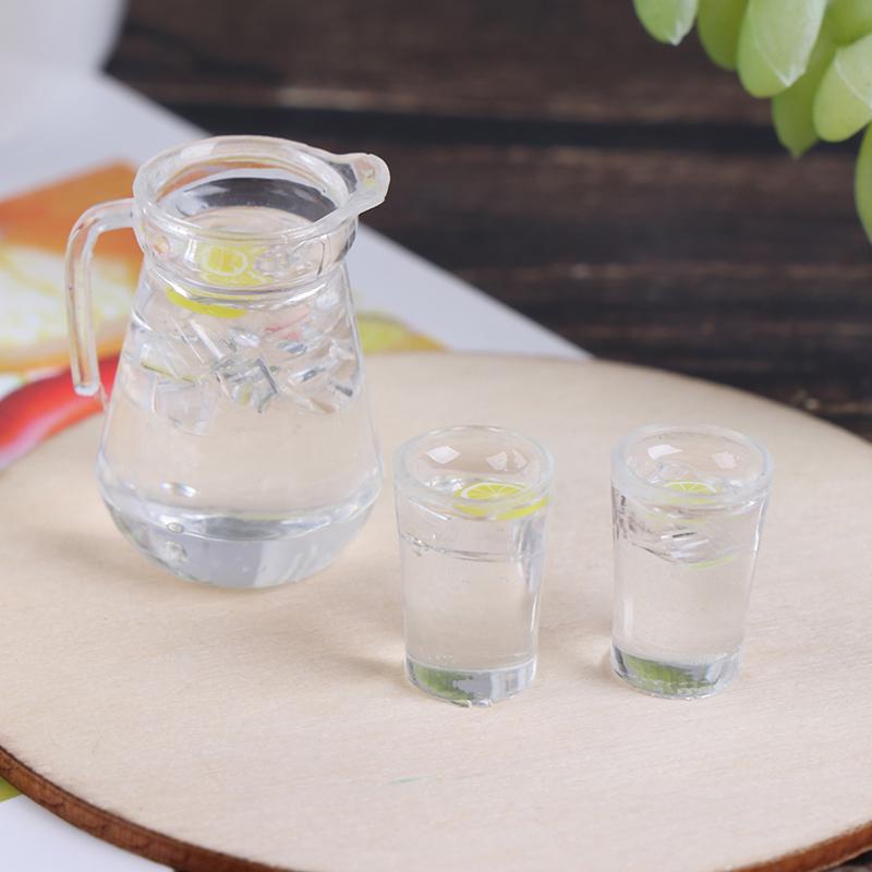 3шт кукольный домик миниатюрная еда лимонный сок кувшин для мебели кукольного домика