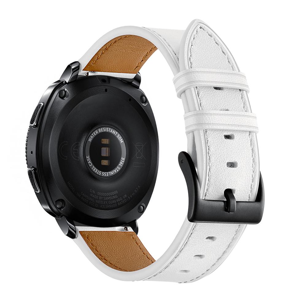 For Samsung Galaxy Watch4 Classic 46mm 42mm/Galaxy Watch4 44mm 40mm/Gear Sport Cowhide Leather 20mm Watch Band
