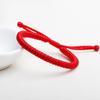 Handmade Braid String Bracelets Adjustable Red/Black Woven Rope Bracelet Good Luck Amulet Accessory for Women Girls