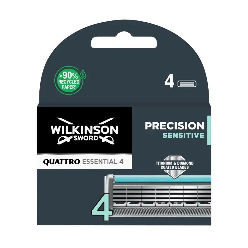 4X Wilkinson Quattro Essential 4 Precision Sensitive Original Blade Inserts