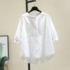Cotton Short Sleeve Shirt With 3d Effect And Loose Fit For Summer Casual Wear