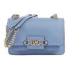 Michael Kors MK Heather Однотонная Сумка через плечо на цепочке с кнопкой-клапаном Кожаная Сумка на плечо Женская Сумка на плечо 32S2G7HC0L-FRENCHBLUE