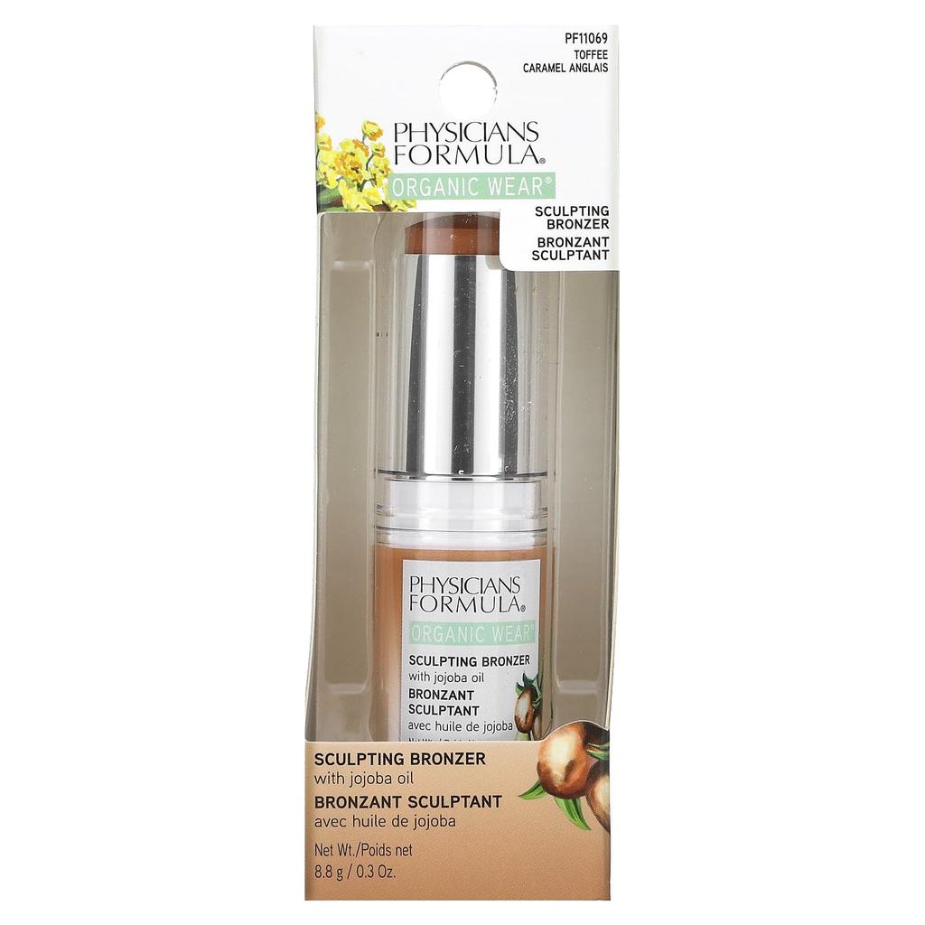 Physicians Formula Organic Wear, скульптурирующий бронзер с маслом жожоба, PF11069 Toffee Caramel, 0,3 унции (8,8 г)