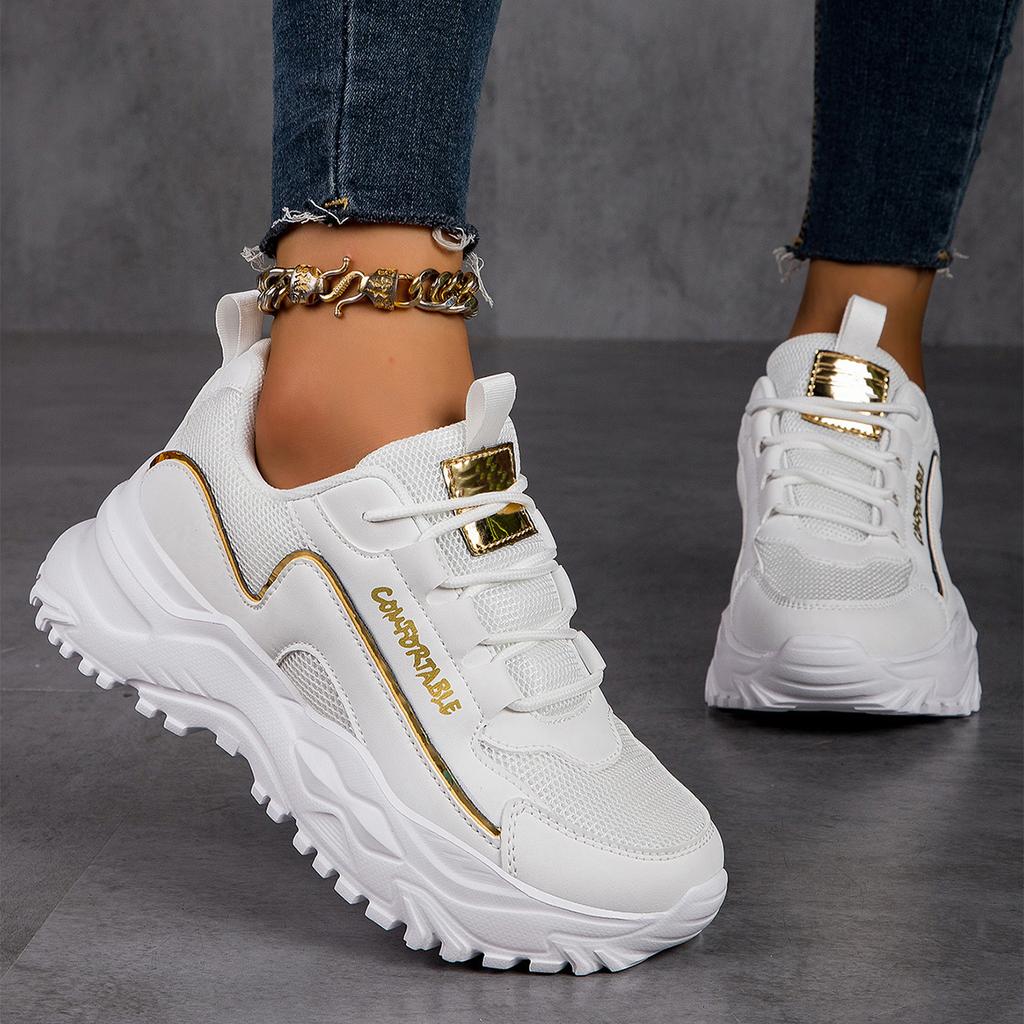 TUINANLE Парная обувь на платформе для женщин, дышащие повседневные кроссовки на массивной сетке, мужские спортивные туфли на толстой подошве