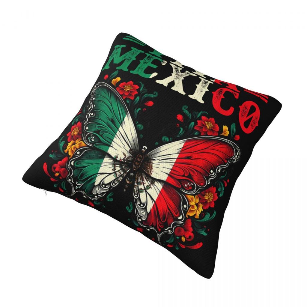 Viva Mexico Наволочка Флаг-Бабочка Мексика Ретро Наволочка Мягкая Наволочка Для Подушки Наволочки Для Дивана Спальни Домашний Декор