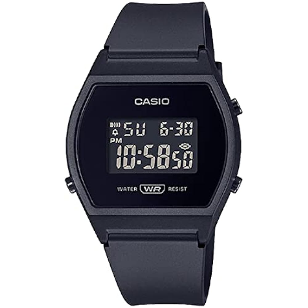 Casio Стандартные цифровые часы CASIO для женщин и девушек LW-204-1B (Без подарочной коробки) Черный инвертированный ЖК-дисплей ...