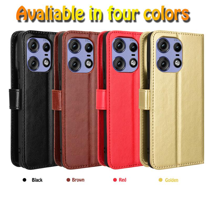 Кожаный флип-чехол для Moto Edge 50 Pro Motorola Edge 50 Fusion Ultra, защитный чехол-кошелек с отделением для карт, подставка, противоударный держатель, защитный чехол