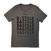 Bastille Unisex Adult Repeat Logo Back Print T-Shirt