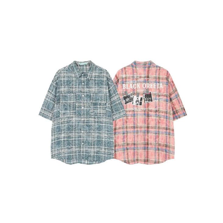 Летняя новая повседневная рубашка с рукавами пять четвертей, свободная рубашка большого размера с короткими рукавами для мужчин и женщин