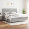 3142361 vidaXL Divan Bed with Mattress Light Grey 200x200cm Fabric