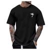 Men's Round Neck Short Sleeve Loose Summer Tops Fashion T-Shirt With Graphic Creative Letters Retro Print Street Sports Casual Tops