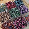 50 Pieces of Mixed Crack Glass Beads - Shiny 10Mm Round Crystal Beads, Suitable for Diy Jewelry Making, Bracelets, Necklaces, Earrings