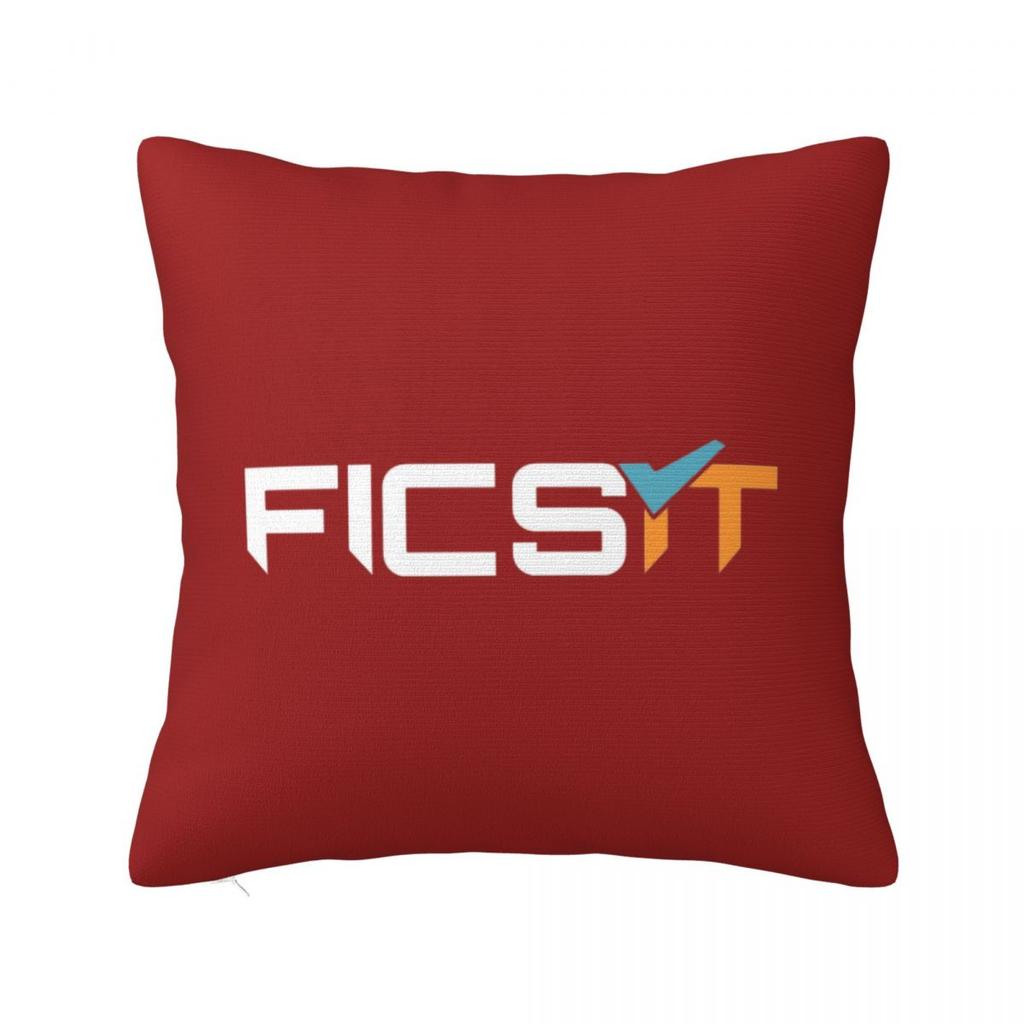 FICSIT Satisfactory Logo Square Pillowcase Cushion Cover Pillow Case Throw Pillow Cover for Home Bedroom Car