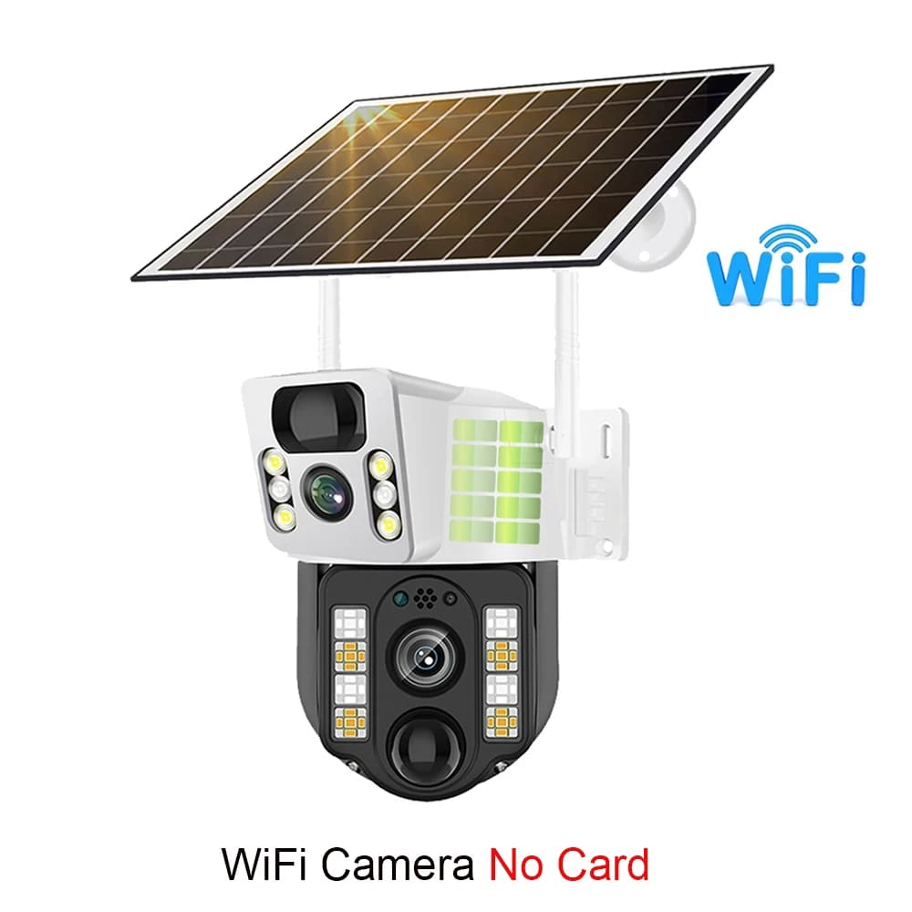 LS VISION Solar WiFi/4G Camera 4K 8MP Dual Lens Low Power Battery CCTV Cameras PIR Motion Detection Auto Track V380 Surveillance Monitor