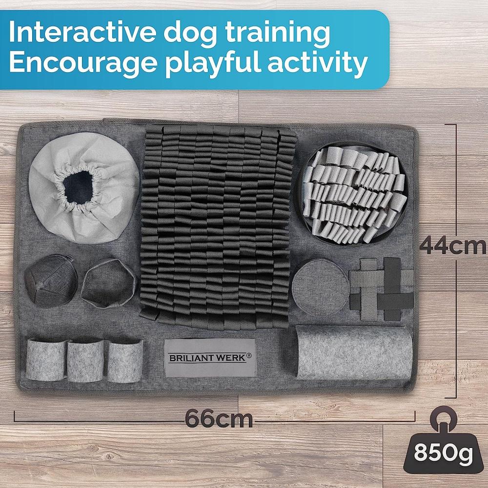 Коврик для собак Snuffle для крупных собак и собак любого размера с 10 тренировочными элементами и 3 уровнями сложности