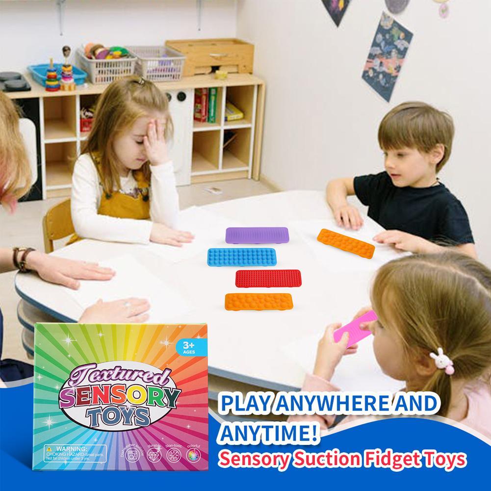 Разнообразие текстур Прочный Упругий Игрушка для снятия стресса Сенсорные полоски Силикон Безопасный Для кожи Сенсорная полоска