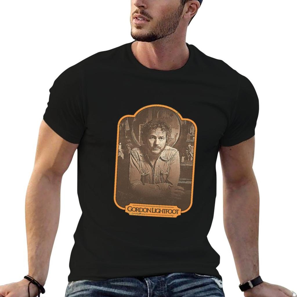 Gordon Lightfoot T-Shirt Classic Print Short Sleeve Shirt