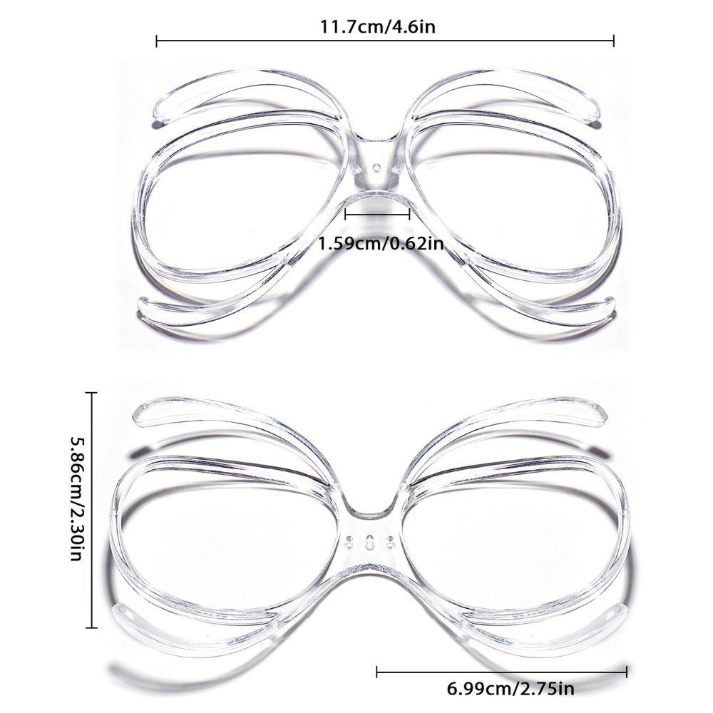 Прозрачные горнолыжные очки с зажимом-бабочкой, оправы для очков для близорукости из ПК, портативная оправа для очков для близорукости