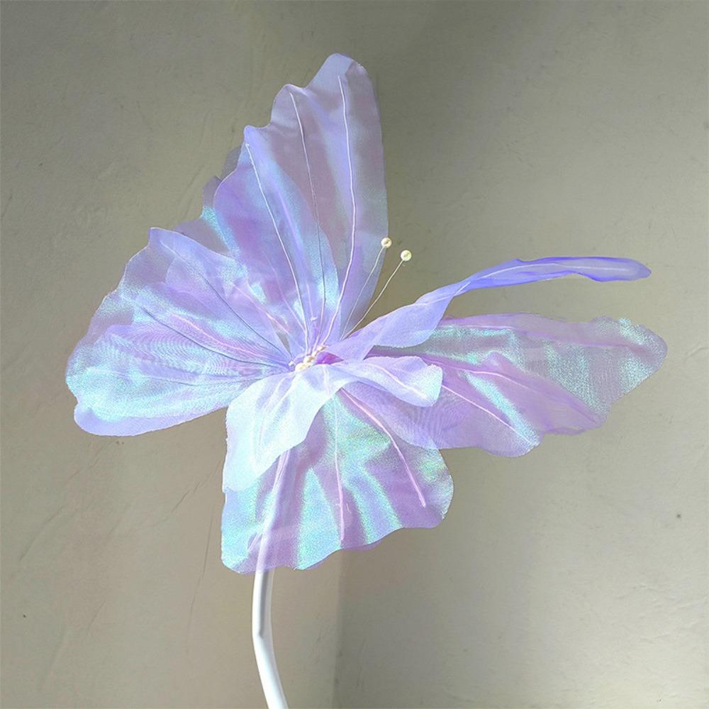 Colorful Artificial Butterfly Flowers Silk Photography Props NEW Flower Head Wall