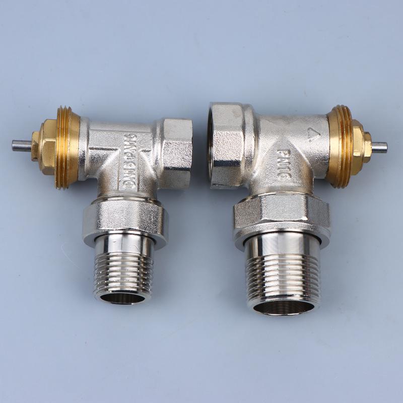 DN15 DN20 Brass Thermostatic Regulating Angle Valve High Precision Temperature Control for Residential Bathroom Plumbing Renovation