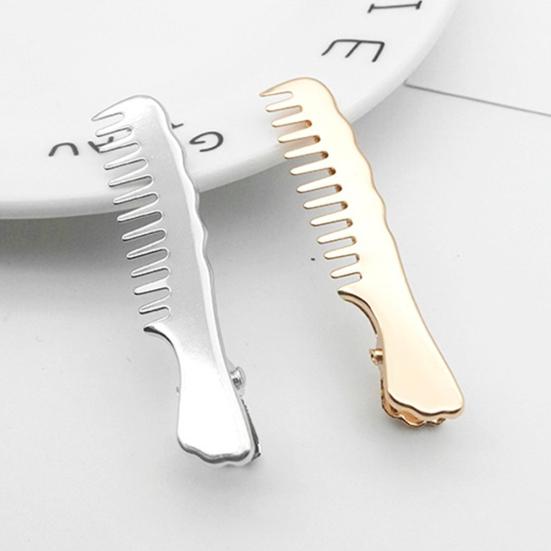 Прекрасная металлическая заколка для волос в стиле расчески, боковой зажим для женщин и девочек, аксессуары для головных уборов
