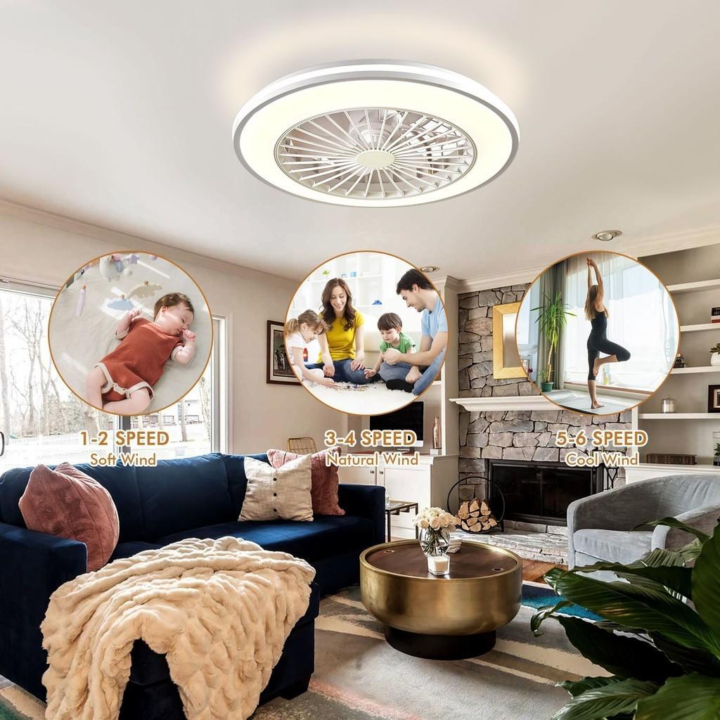 110 В-220 В 20 дюймов электрический потолочный вентилятор бесшумный светильник для спальни бытовой шестискоростной регулируемый потолочный вентилятор