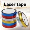 Самоклеящаяся декоративная лазерная лента DIY блестящая для вечеринок, для упаковки подарков, лента для домашнего декора, наклейка с горячим тиснением, золотая, серебряная лента
